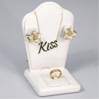 Ring/Earring/Pandent combo stand-All White Leather